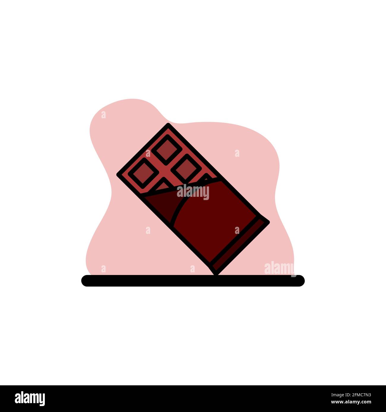 Chocolate Bar Vector Icon Illustration Design Concept eps10 Stock Vector