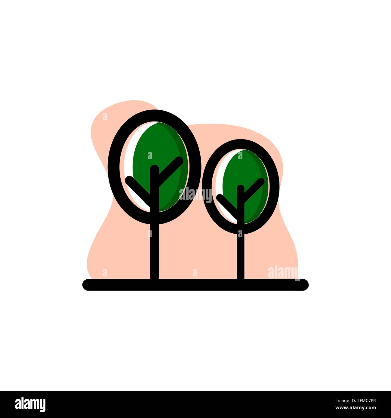 Cypress Tree Conceptual Icon Vector Illustration Design eps10 Stock Vector
