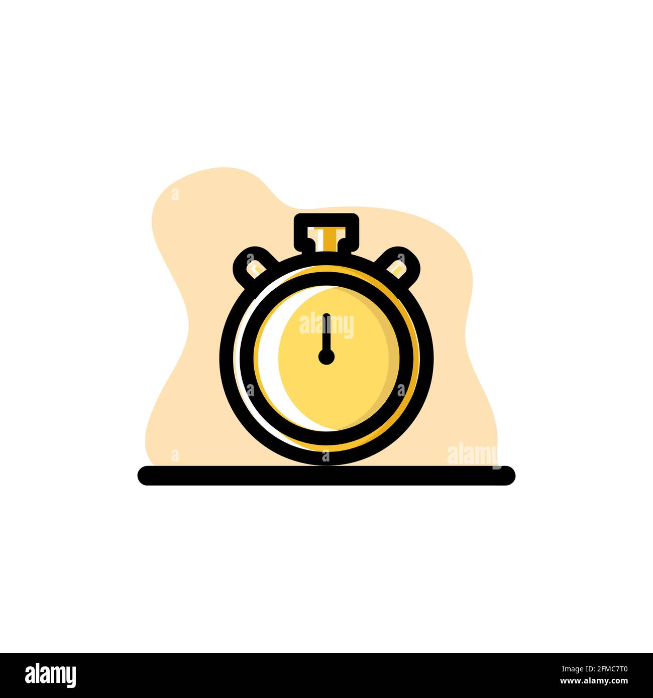 Deadline Stopwatch Icon Conceptual Vector Illustration Design eps10 Stock Vector