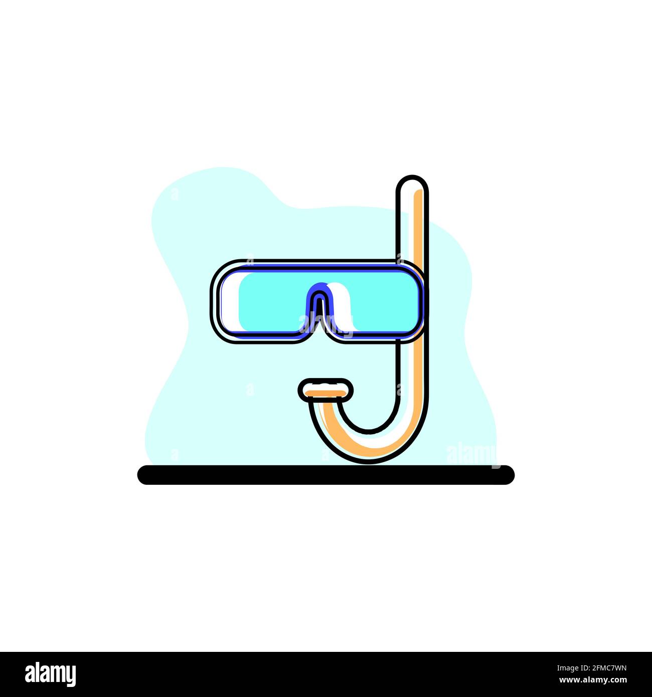 Diving Mask Conceptual Icon Vector Illustration Design eps10 Stock Vector