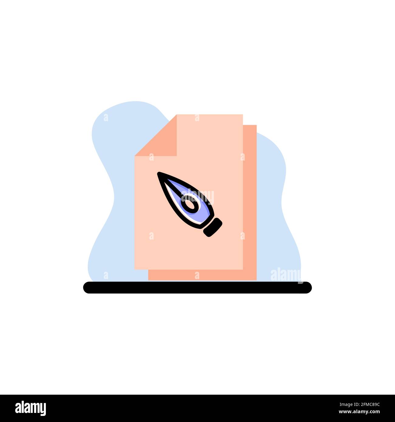 Fountain Pen Conceptual Vector Illustration Design eps10 Stock Vector