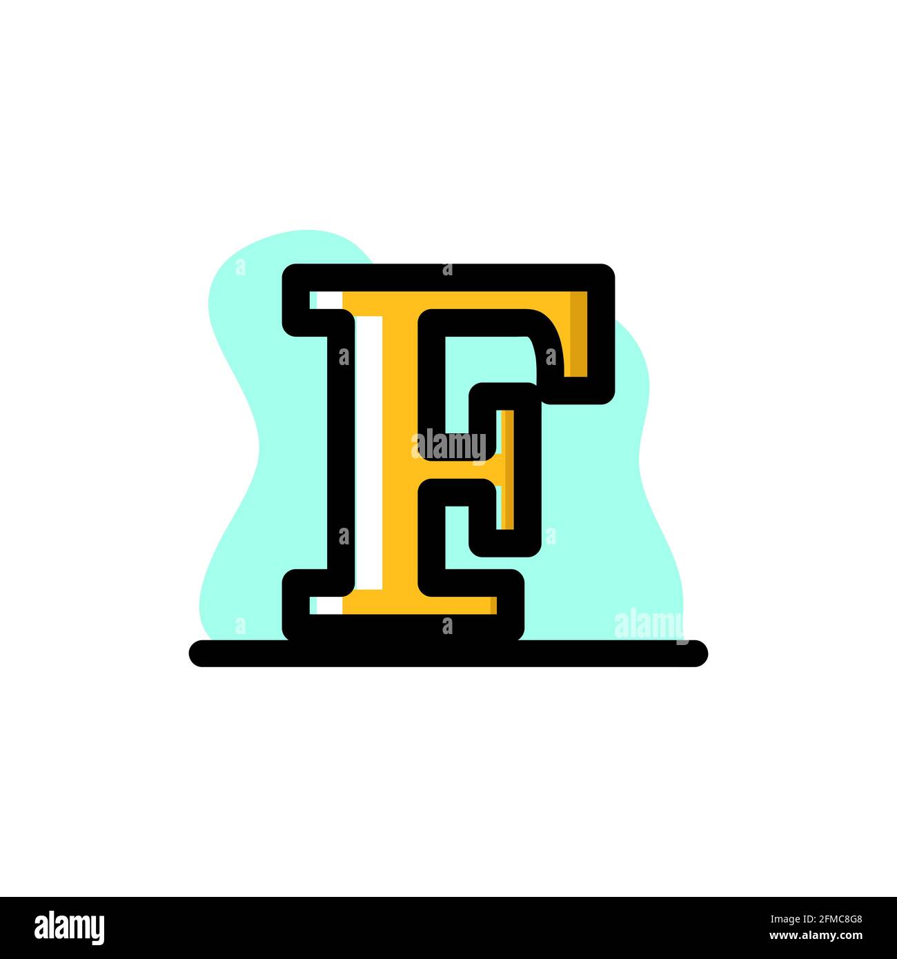 Letter F Conceptual Vector Illustration Design Icon eps10 great for any purposes Stock Vector
