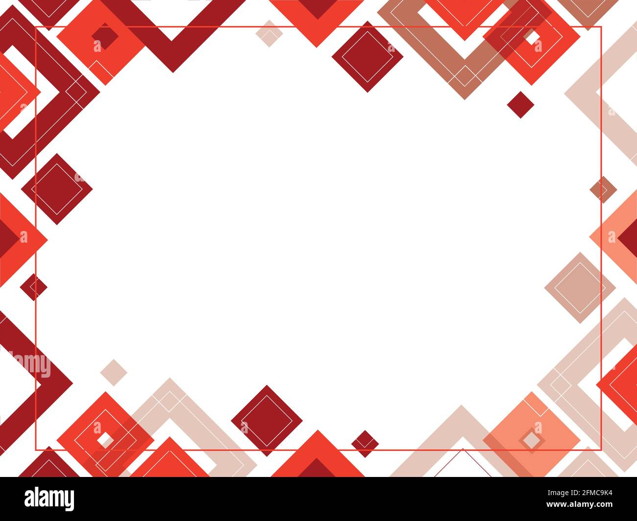 Abstract geometric background red pattern, mosaic template, banner
