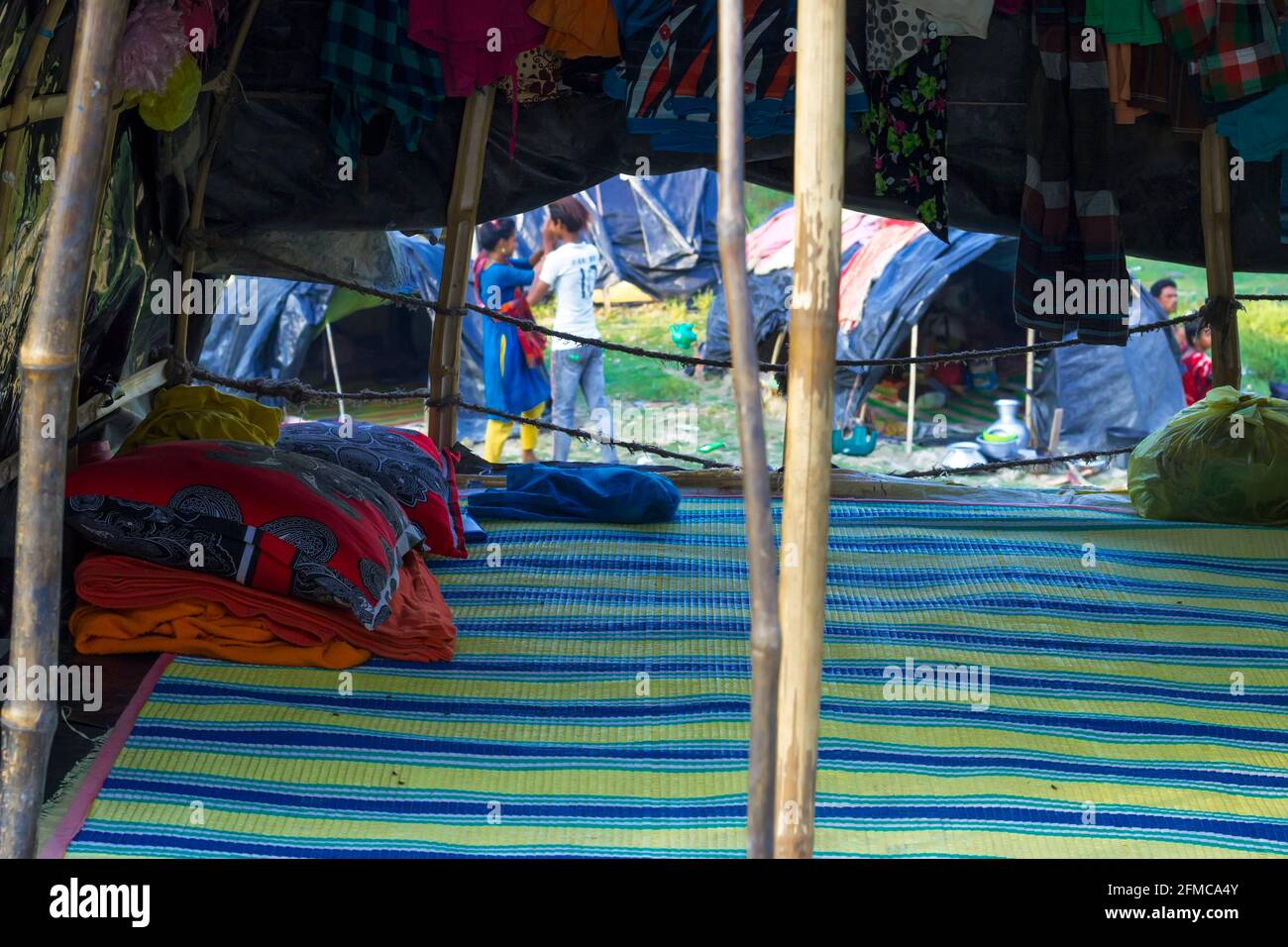 Plastic houses are made by poor people for living Stock Photo Alamy