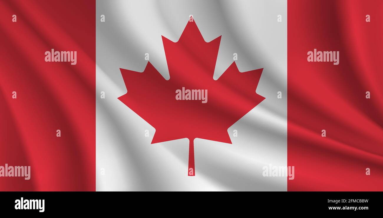 Wavy canadian flag hi-res stock photography and images - Alamy