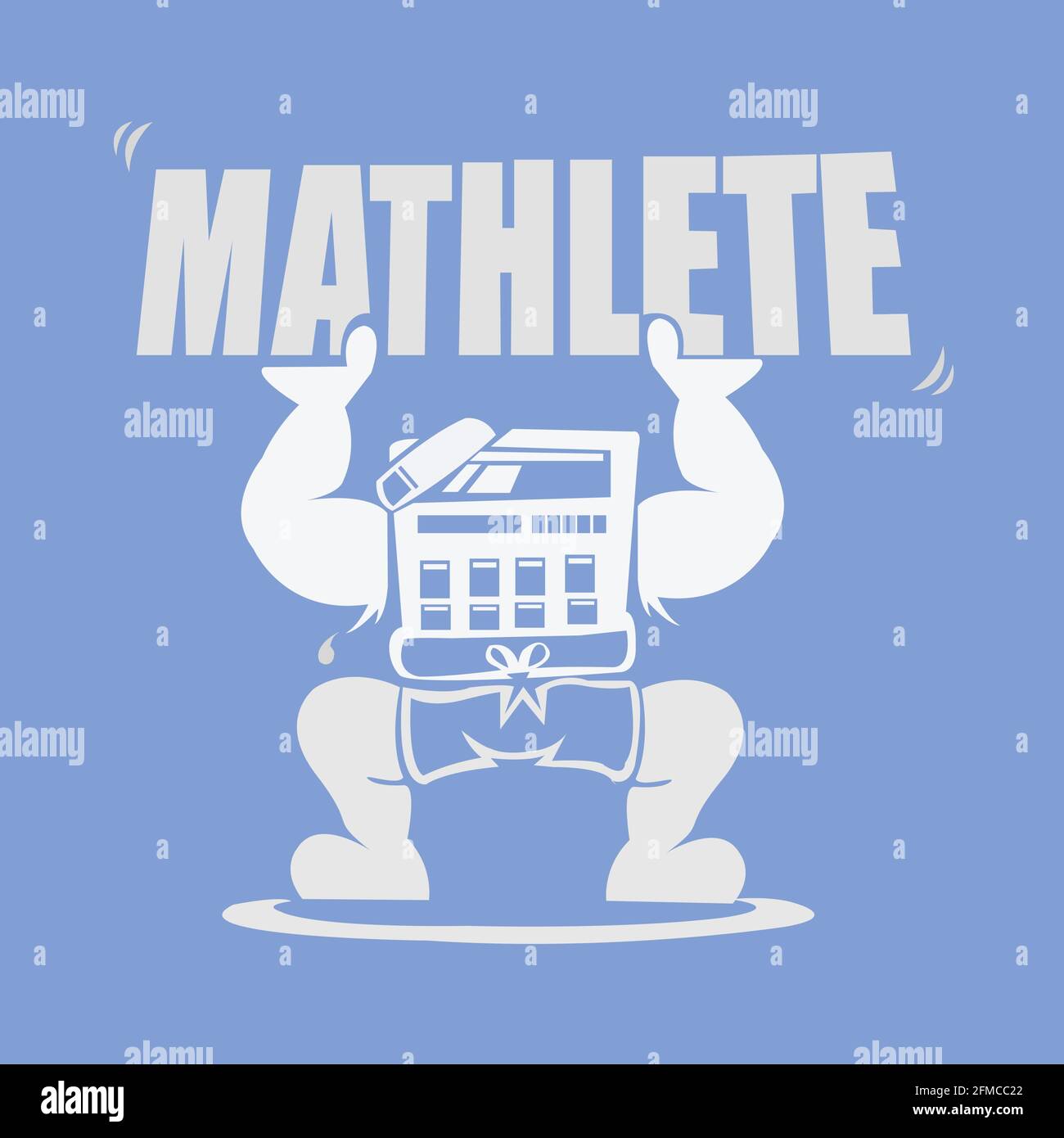 MATHLETE IS A COMBINATION OF MATHEMATICIAN AND ATHLETE Stock Vector