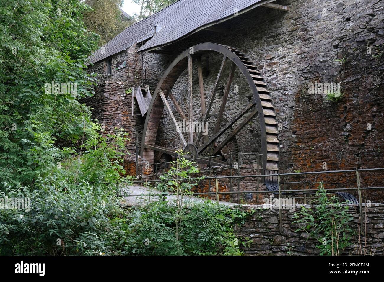 The waterwheel of the Dyfi Furnace charcoalburning blast furnace in