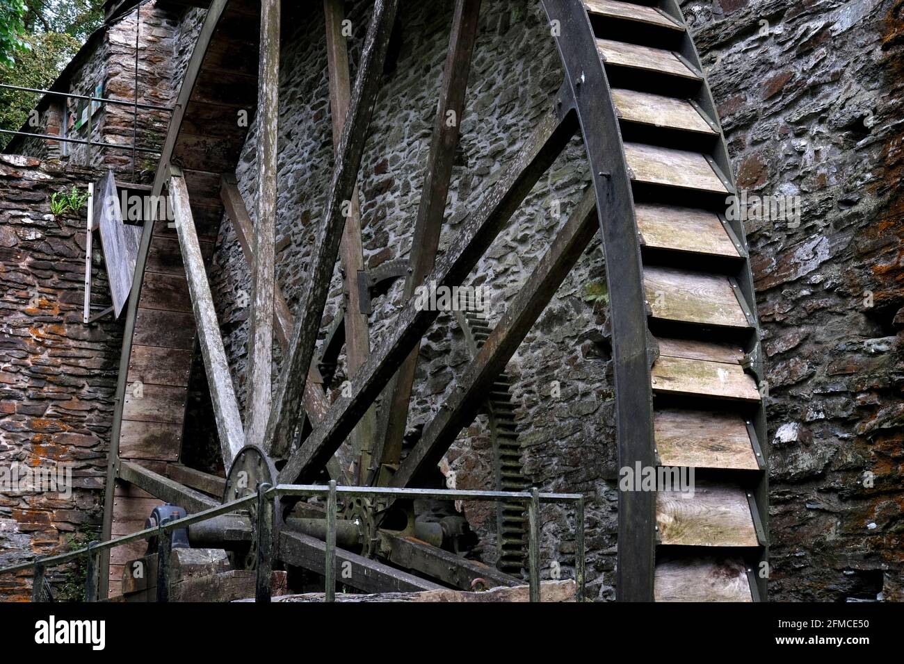 The waterwheel of the Dyfi Furnace charcoalburning blast furnace in