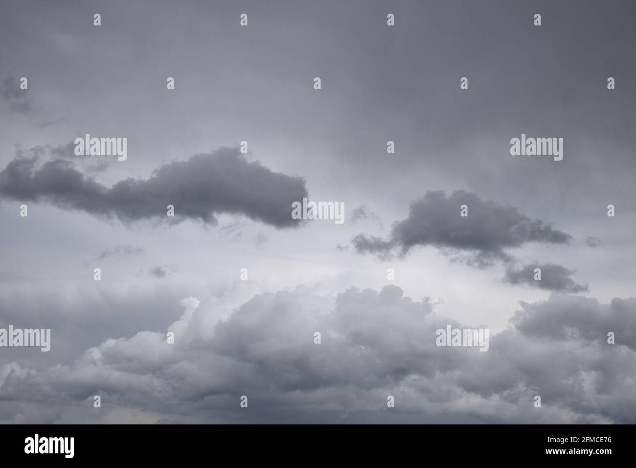 dark storm clouds over the Eifel Stock Photo