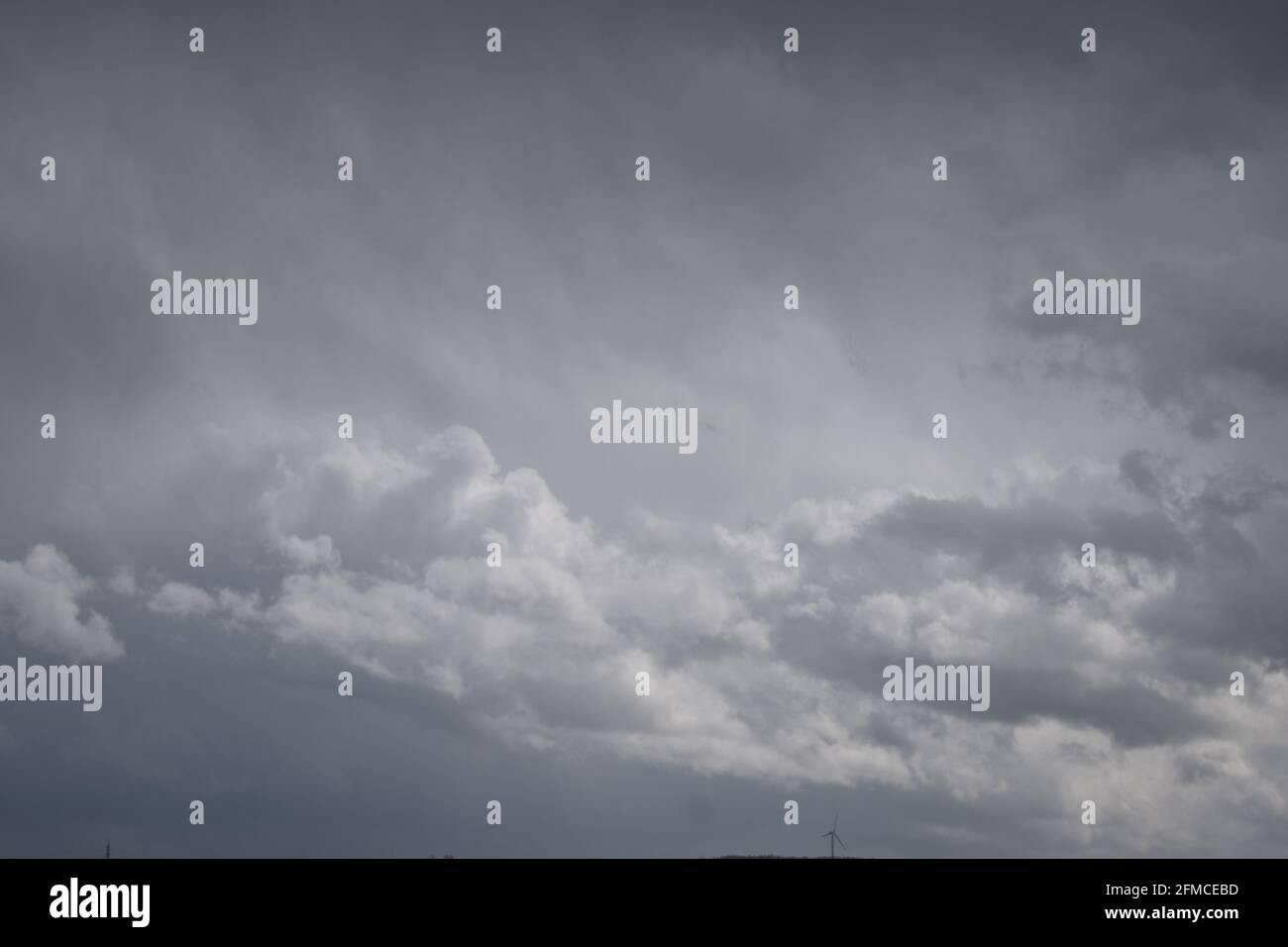 dark storm clouds over the Eifel Stock Photo
