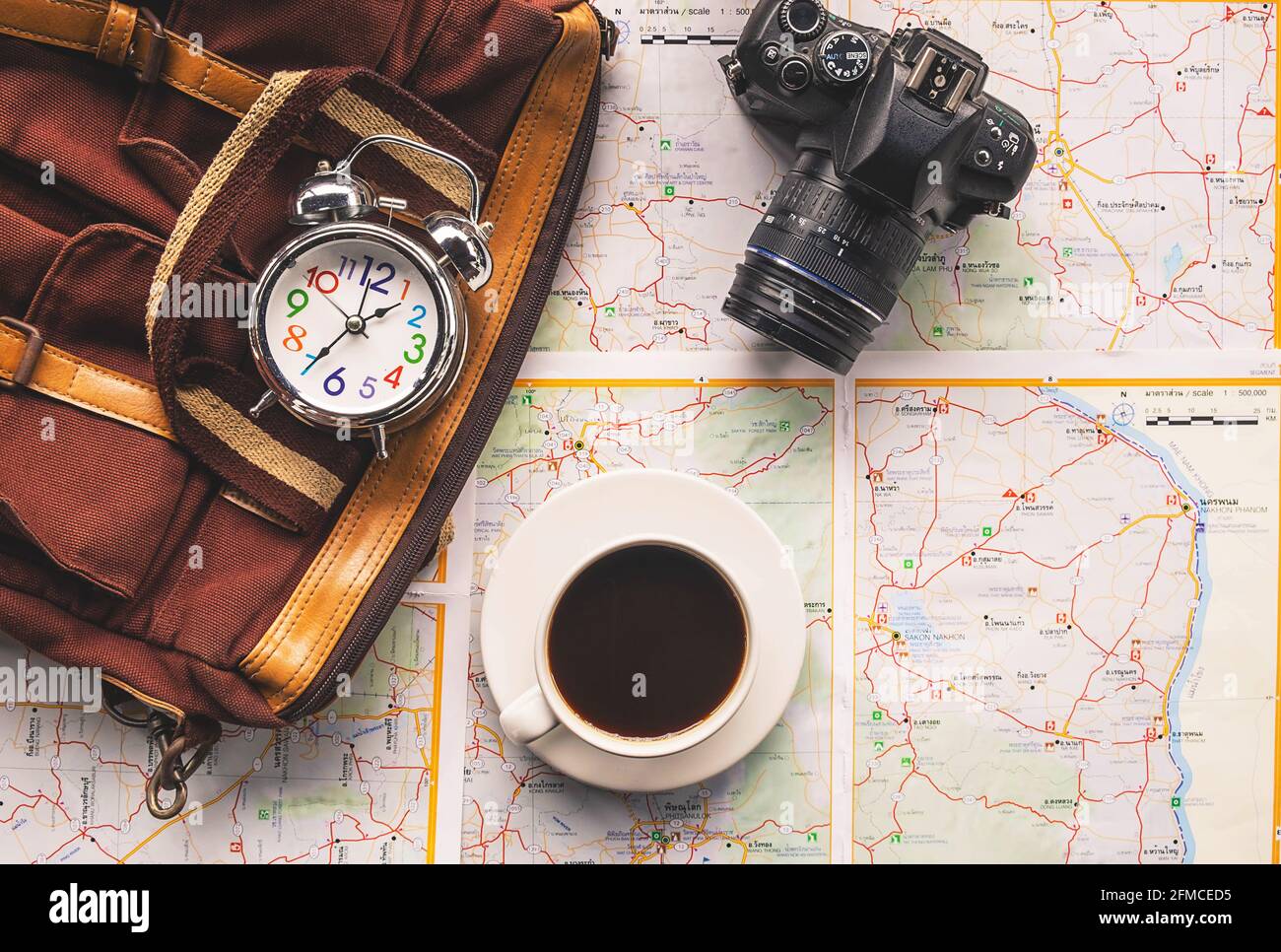 map-and-camera-with-travel-planning-ideas-stock-photo-alamy