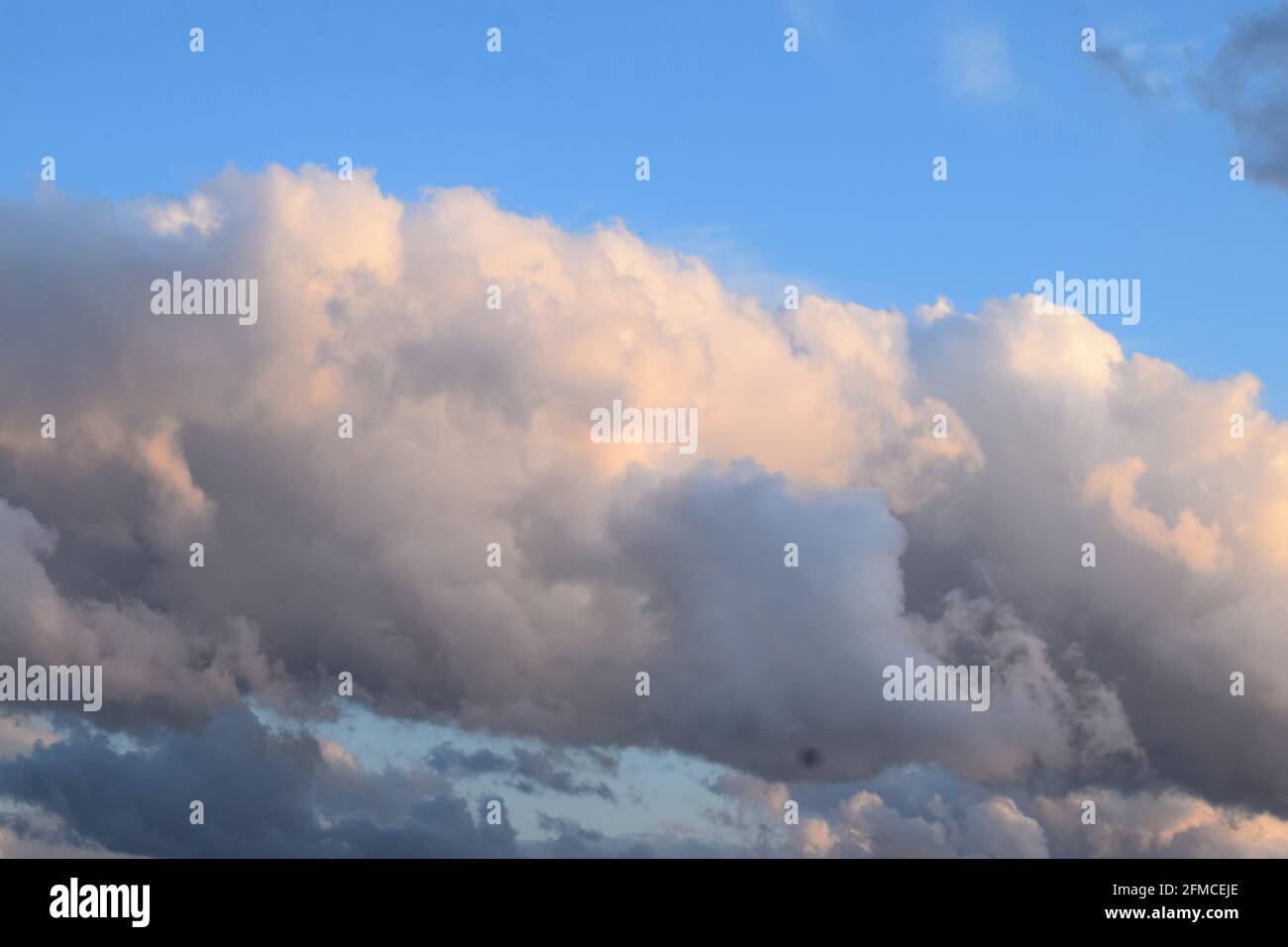 dark storm clouds over the Eifel Stock Photo