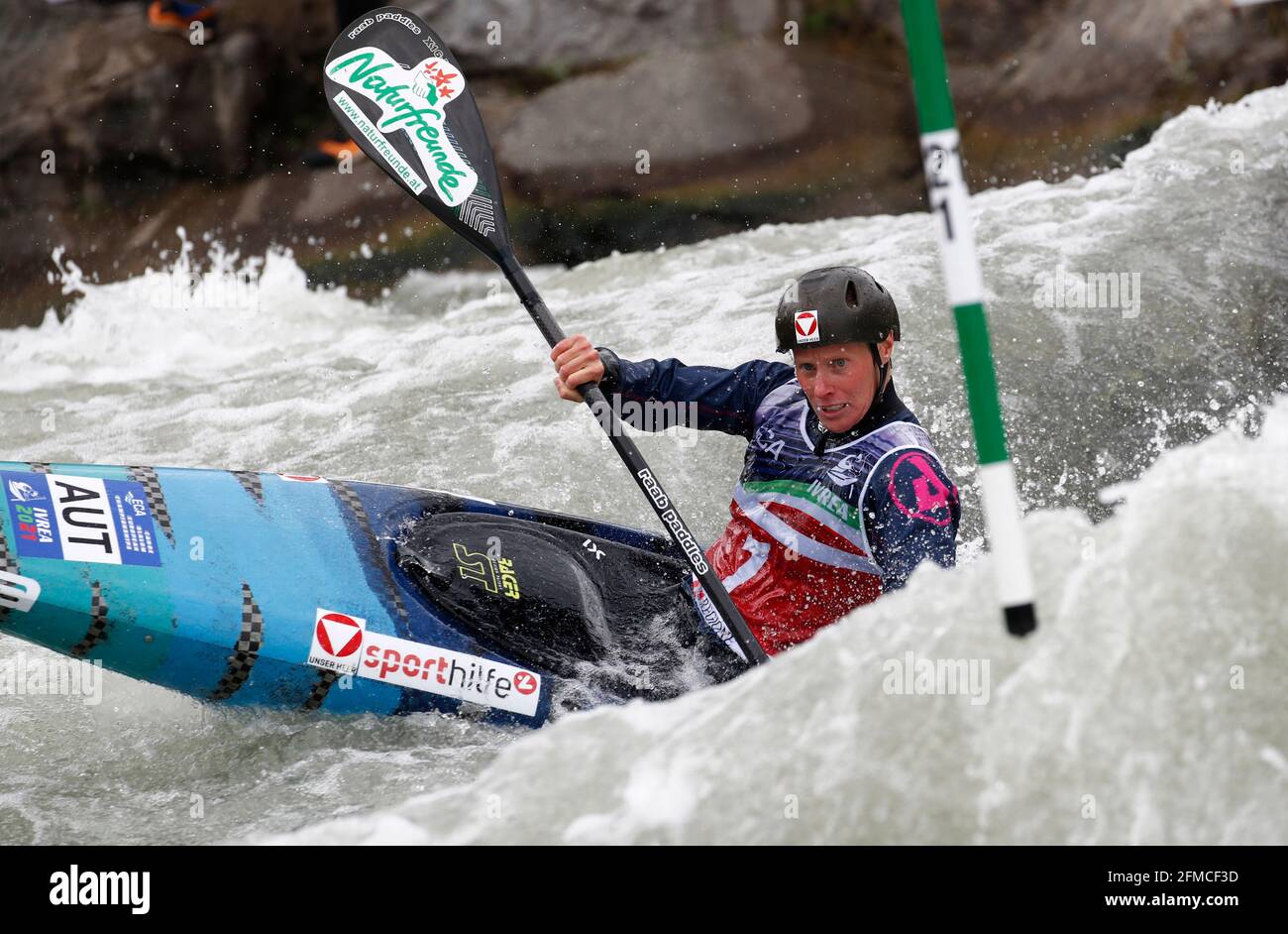 Canoeing - 2021 ECA Canoe Slalom European Championships, Ivrea, Italy - May  8, 2021 Austria's Corinna Kuhnle in action during the Women's Kayak (K1)  final REUTERS/Alessandro Garofalo Stock Photo - Alamy