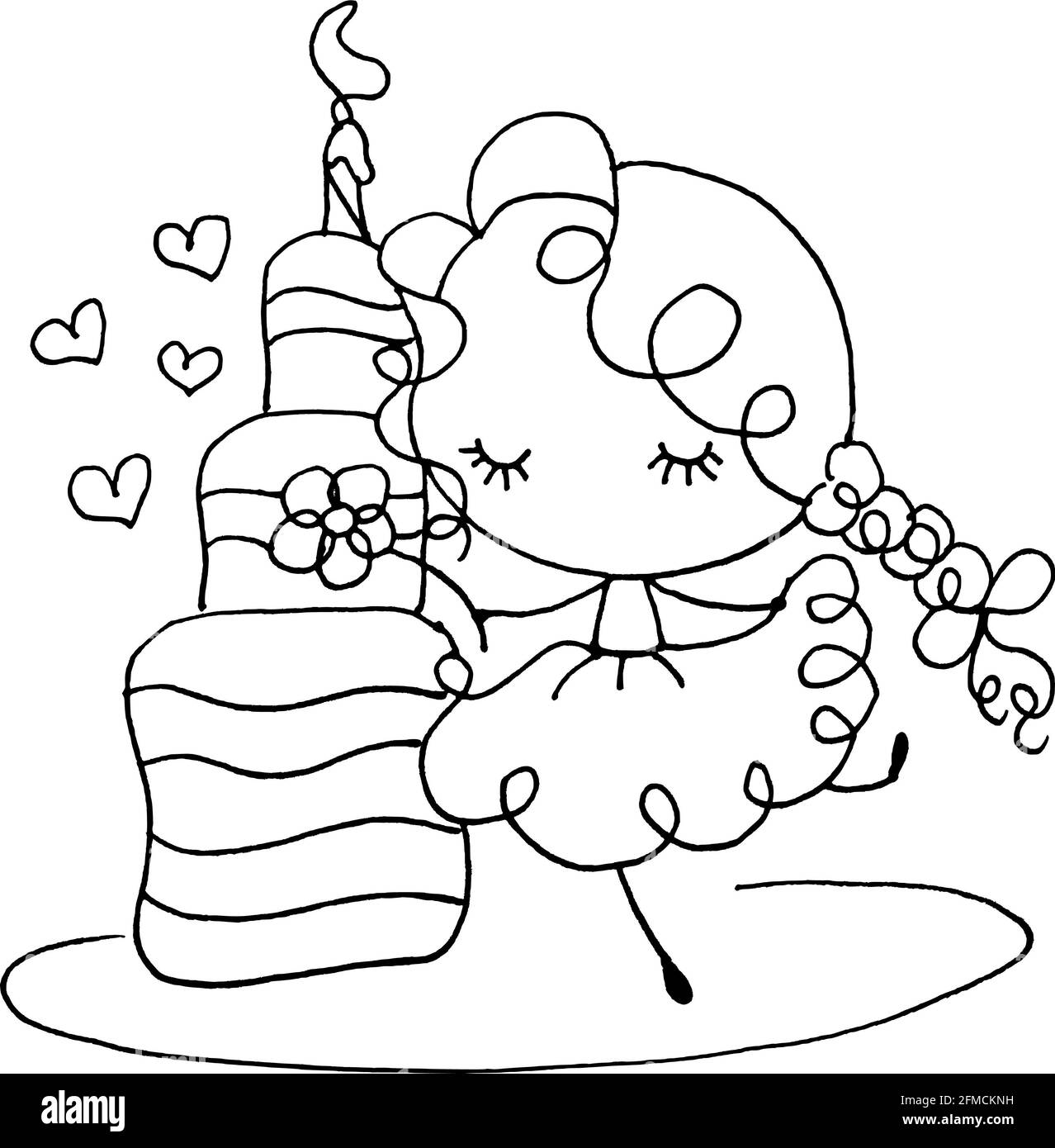 vector cartoon happy birthday Stock Photo