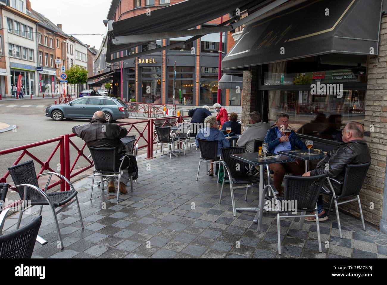 Illustration picture shows the outside terraces of bars and restaurants