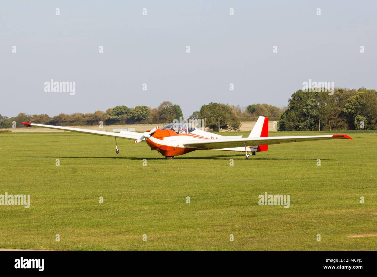 An aeroplane at Sywell aerodrome, Northamptonshire Stock Photo