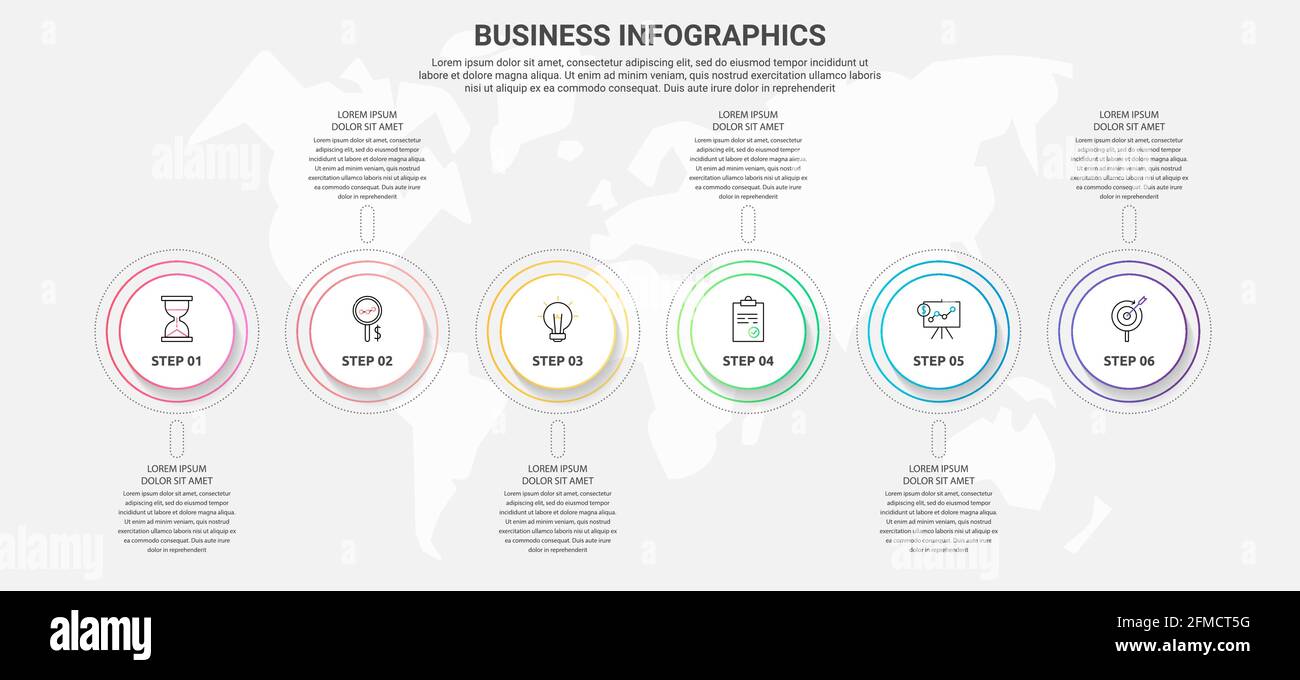 Modern and simple line vector illustration. Infographic template with ...