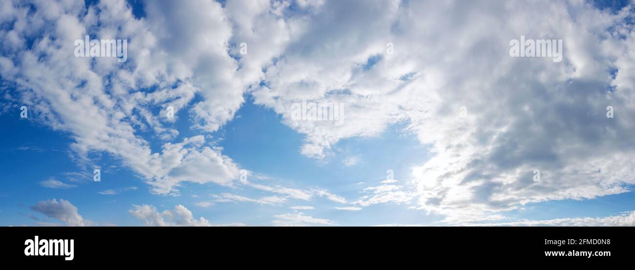 fluffy clouds on the blue sky in afternoon. beautiful nature background ...