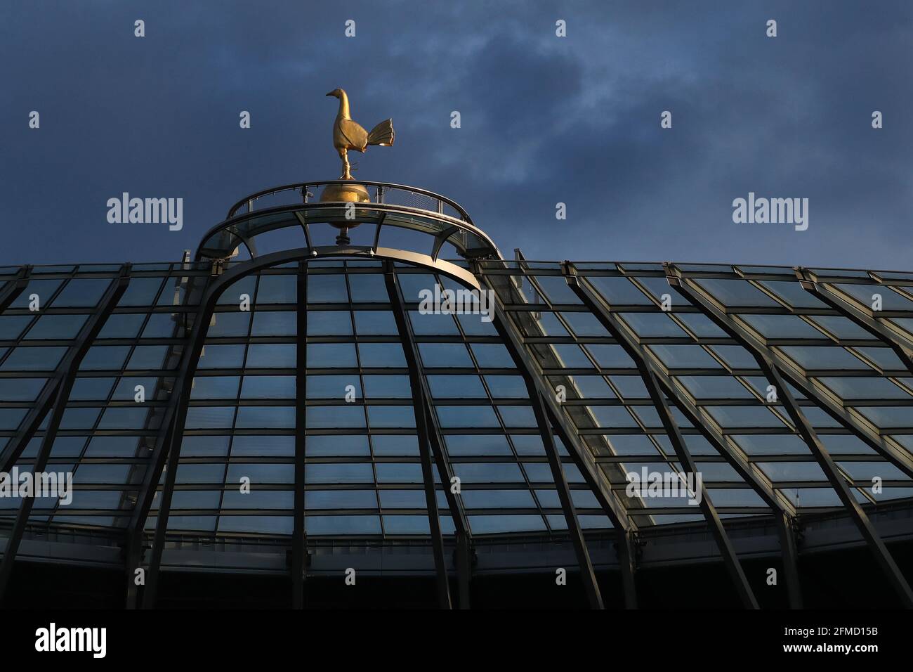 Tottenham Hotspur's iconic Golden Cockerel is seen on the South Stand ...