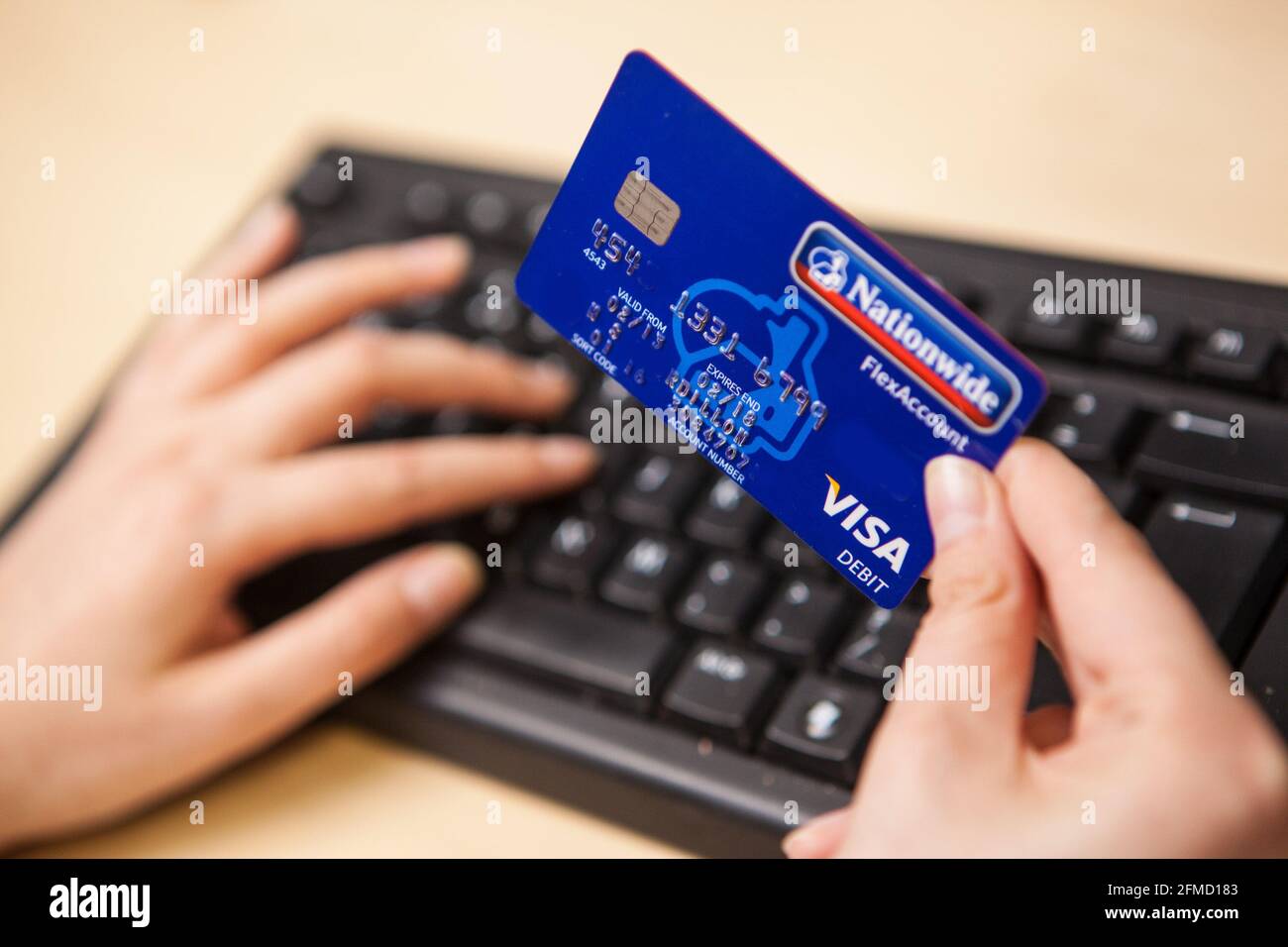 Online credit card purchase Stock Photo