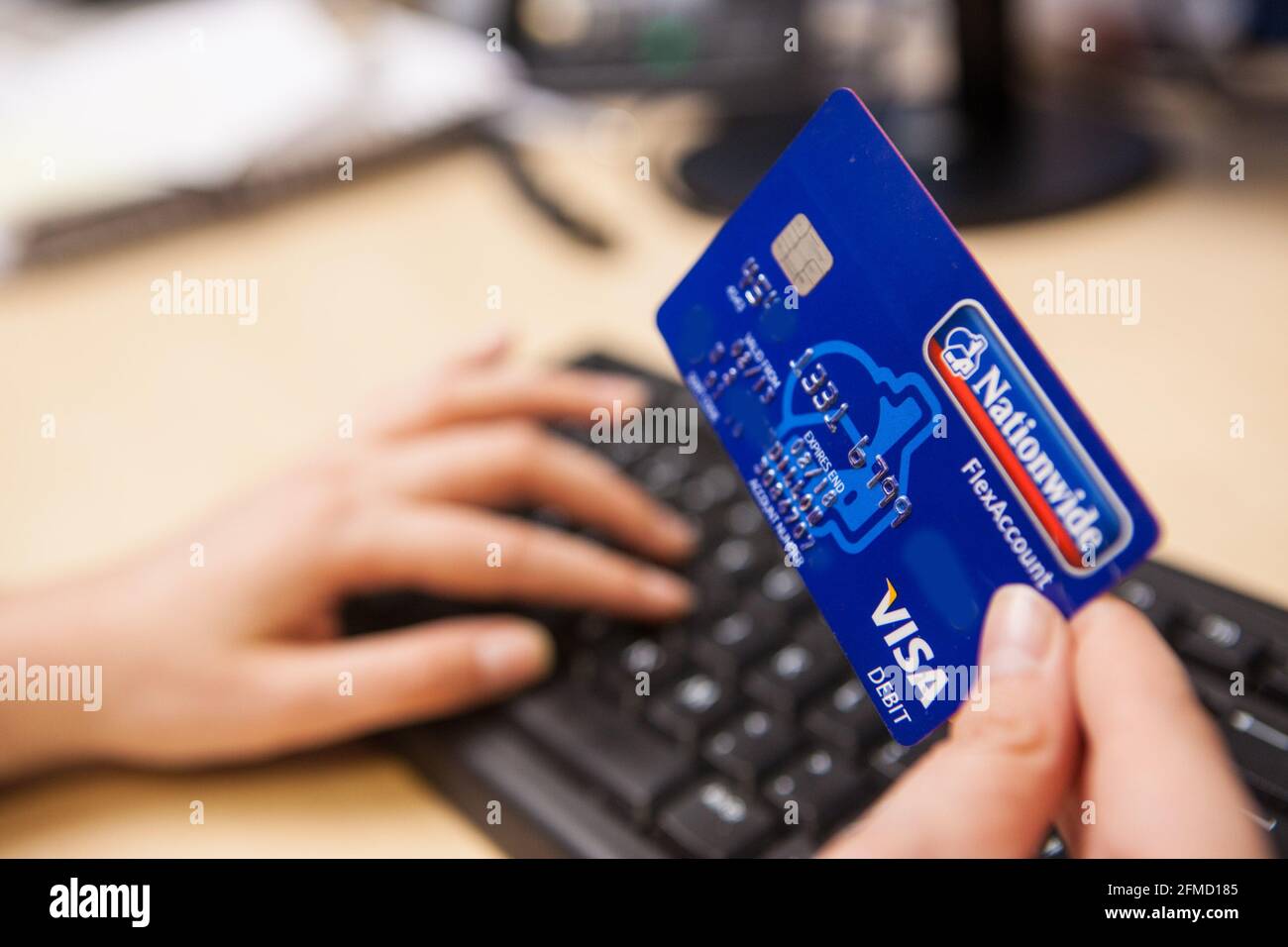 Online credit card purchase Stock Photo
