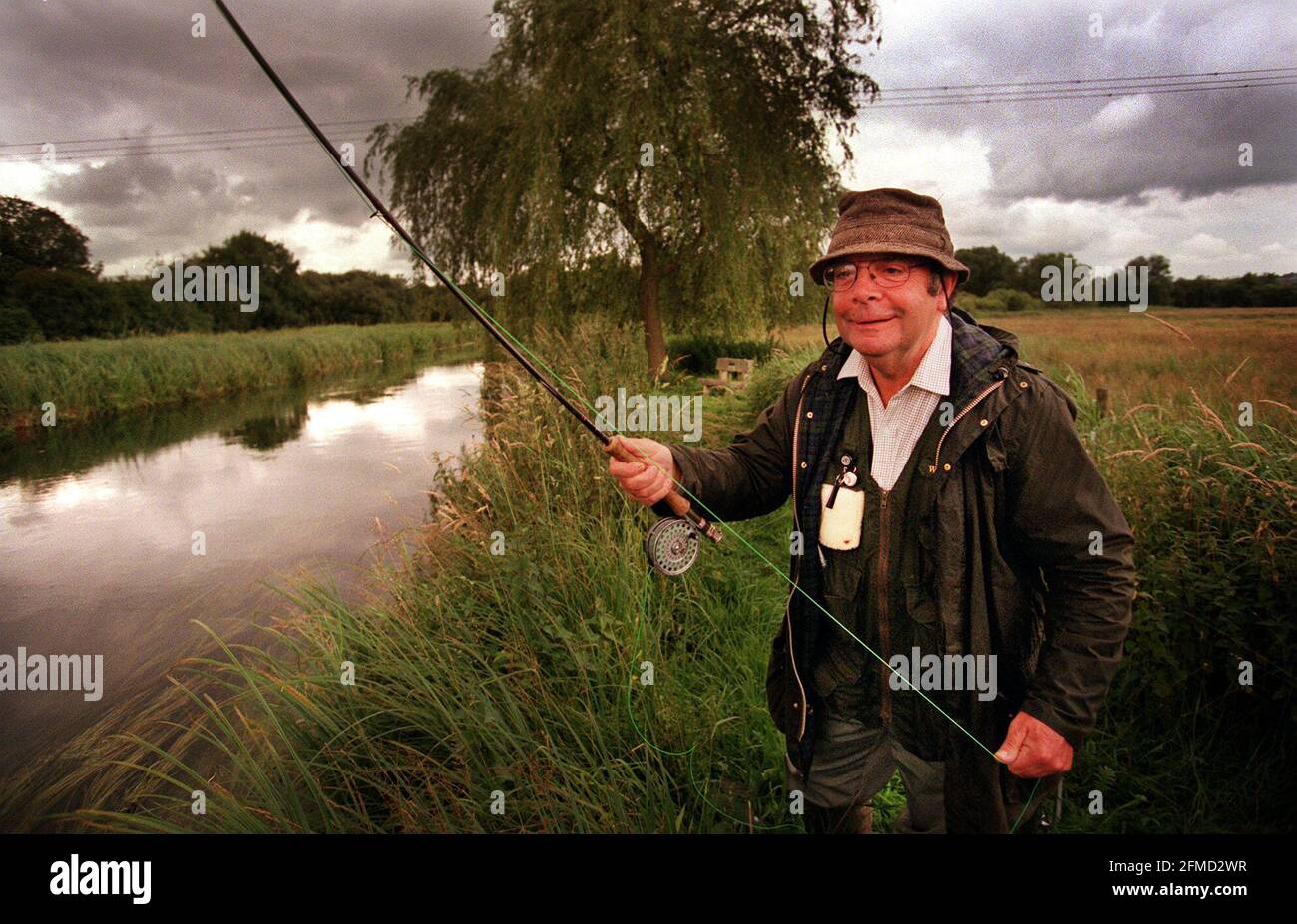 Roy Darlington fishing on Itchen River near Winchester July