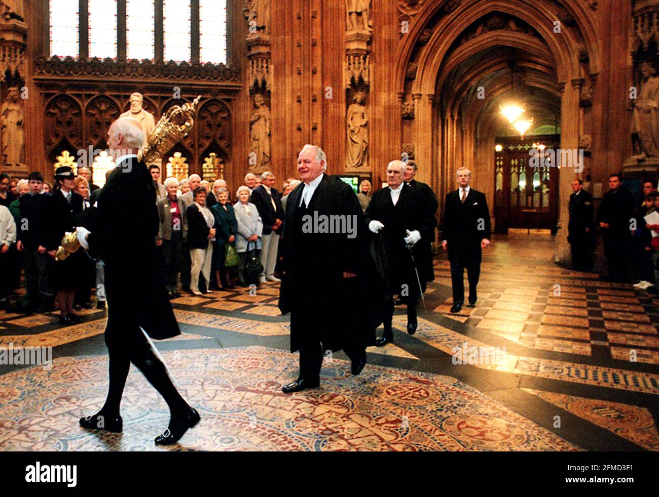 MICHAEL MARTIN, OCTOBER 2000 NEW SPEAKER OF THE HOUSE OF COMMONS, PROCESSES THROUGH CENTRAL LOBBY TO PRESIDE OVER HIS FIRST SITTING OF THE HOUSE AS SPEAKER. Stock Photo