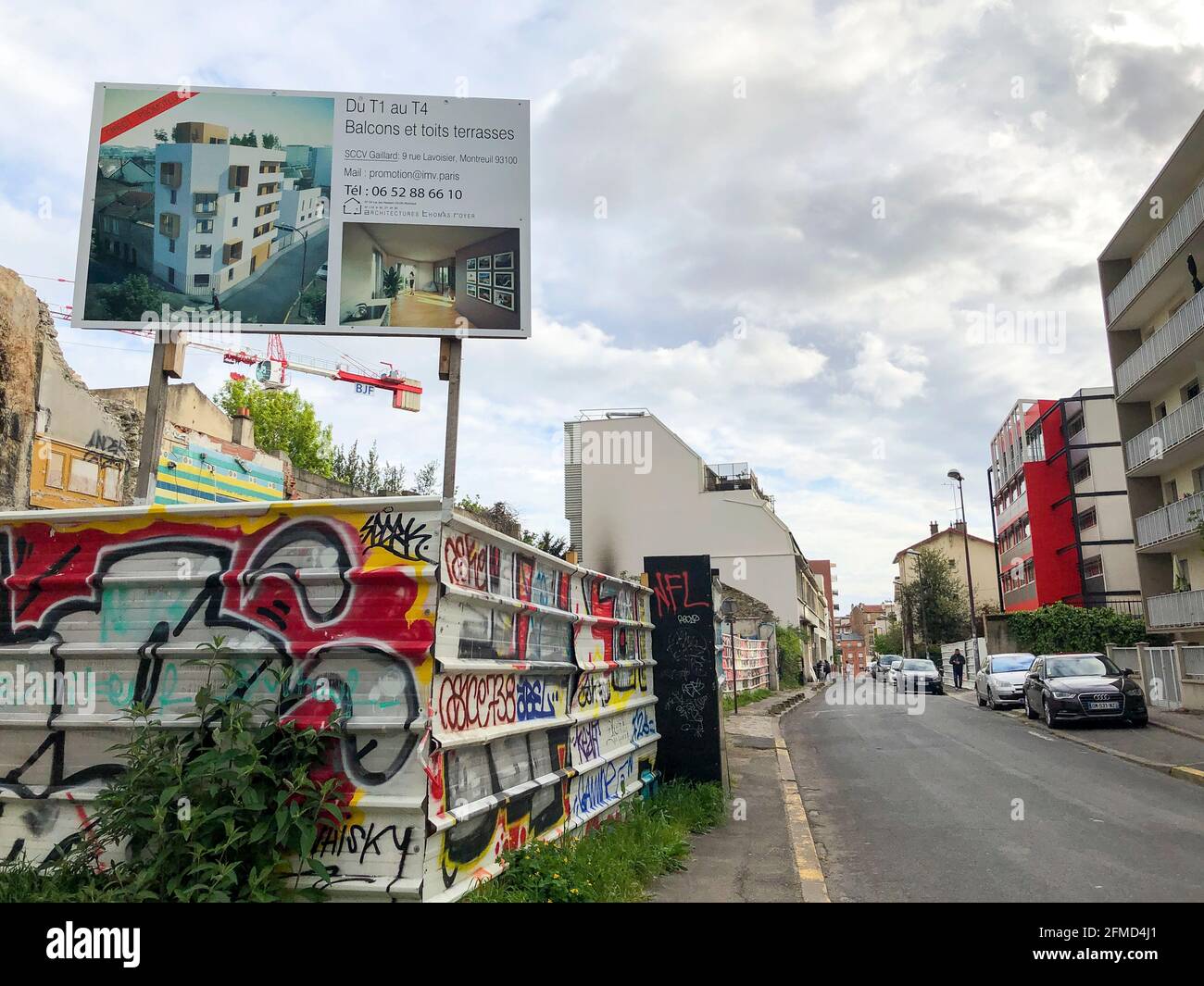 Montreuil, France, Paris Suburbs, Construction Site , New Build