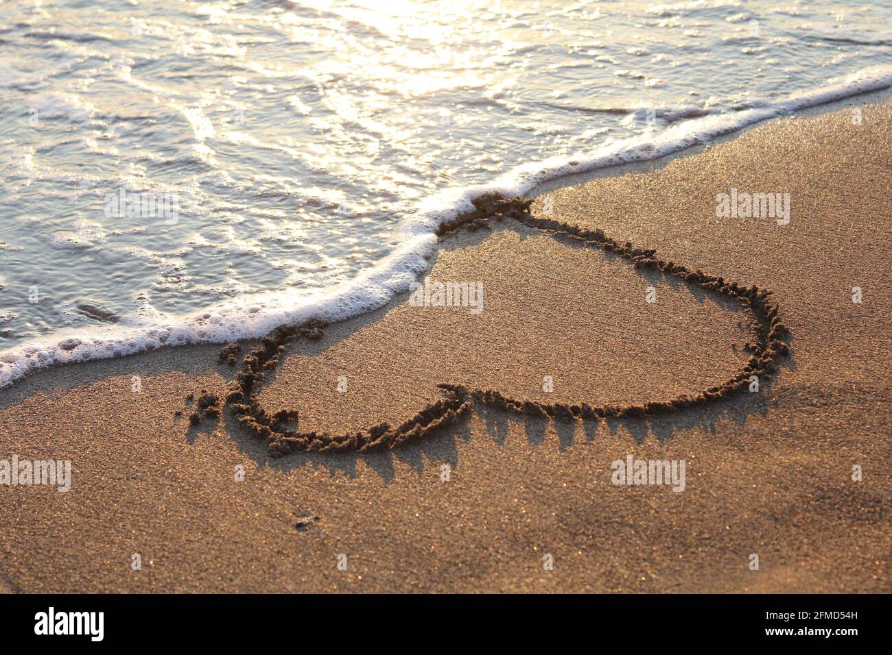 heart at the beach Stock Photo Alamy