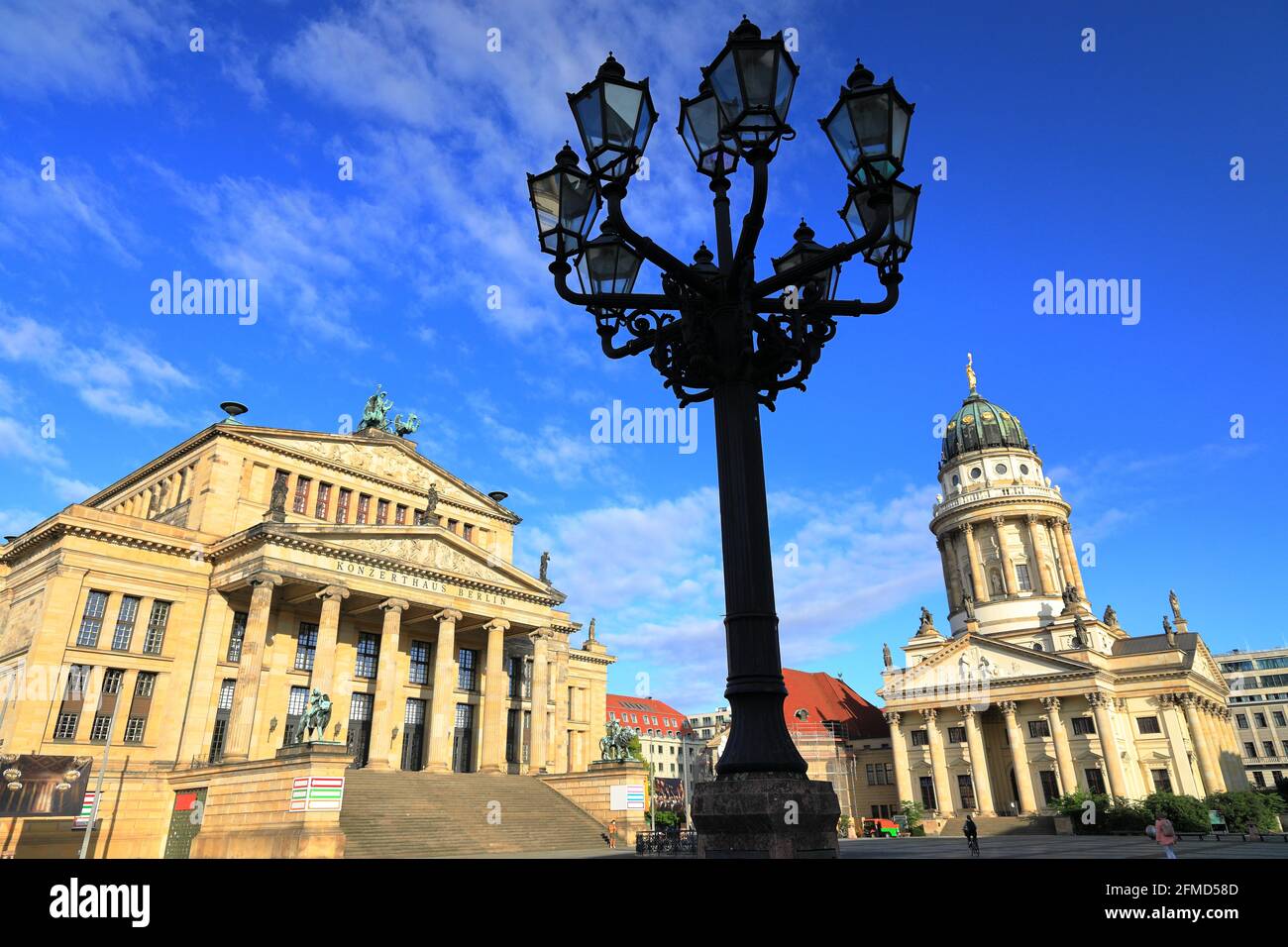 Concert Hall and the French Cathedral on Gendarmenmarkt Square in Berlin. Germany, Europe. Stock Photo