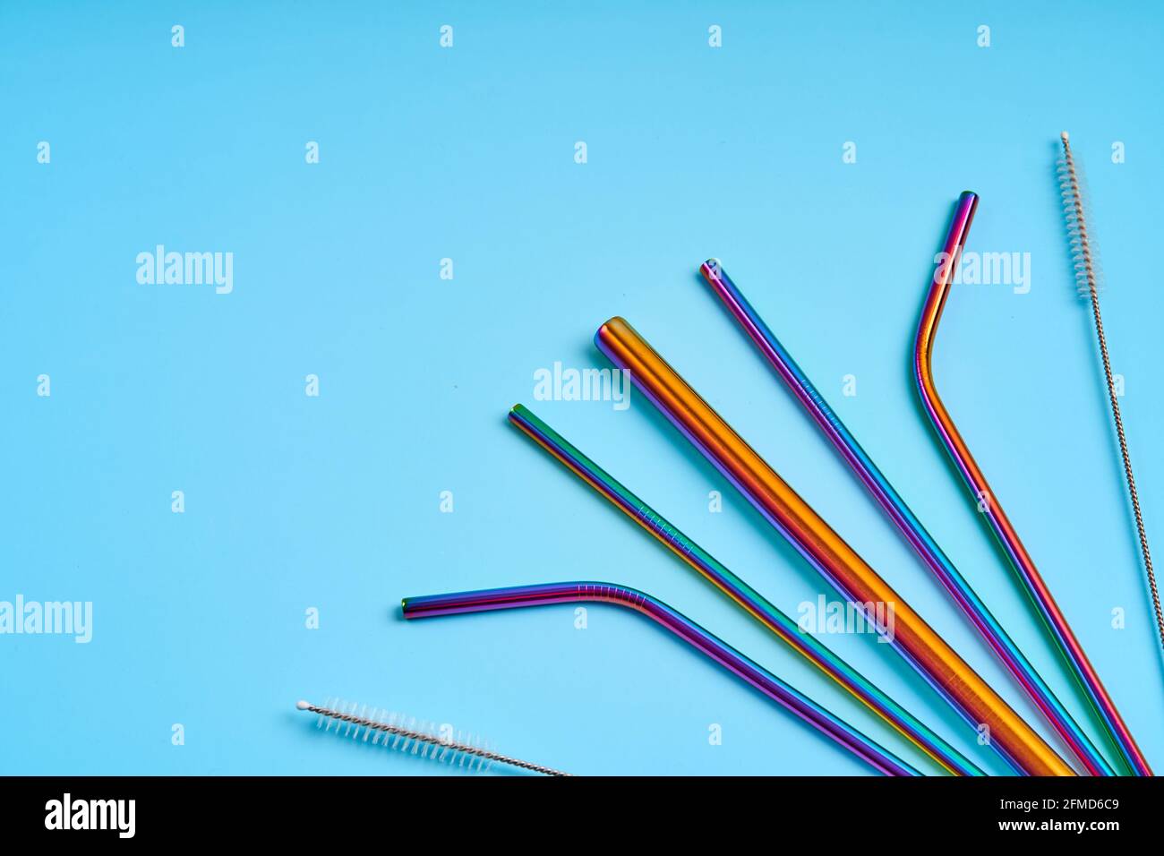 The modern trend in environmental care. Reusable metal straws for