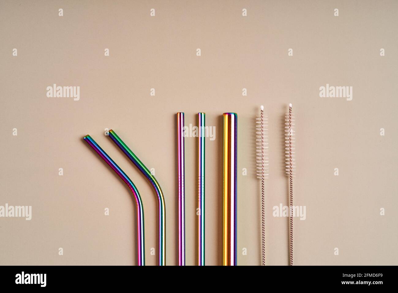 The modern trend in environmental care. Reusable metal straws for ...
