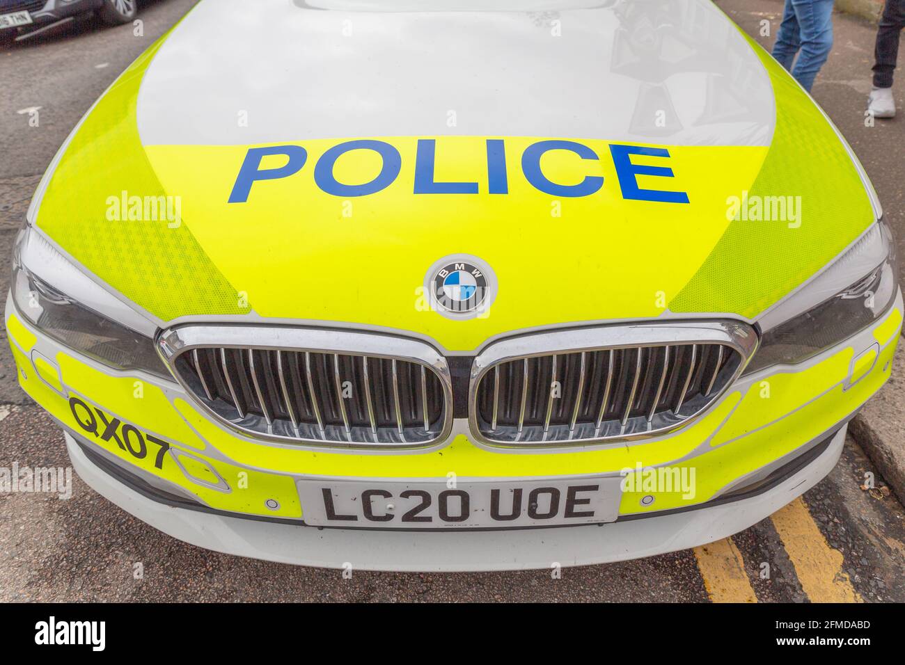 Police car reflective, high visibility, Essex Police. Southend