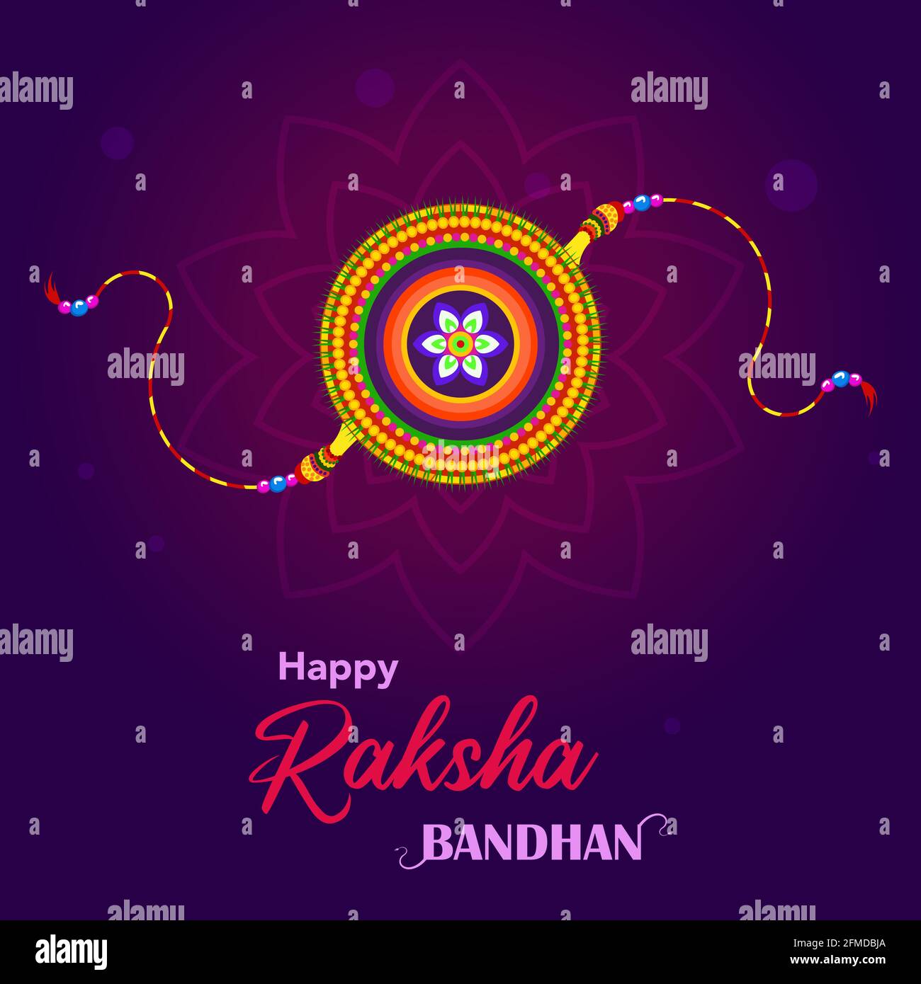 Happy Raksha Bandhan template with Creative Rakhi Illustration ...