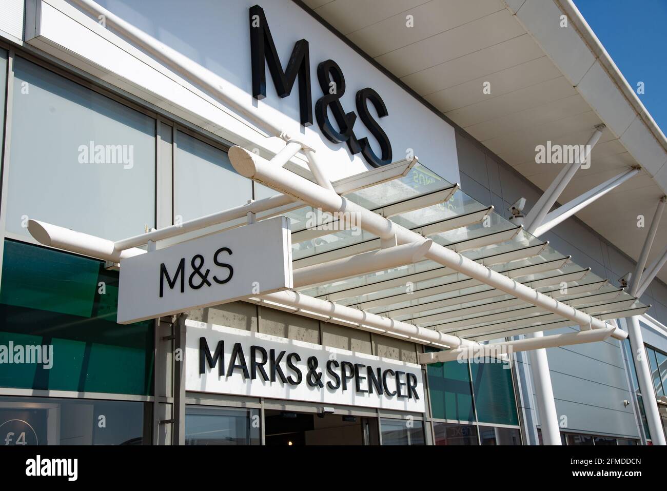 Marks and Spencer Shop at Deepdale Shopping Park, Blackpool Road, Preston, Lancashire, UK Stock Photo