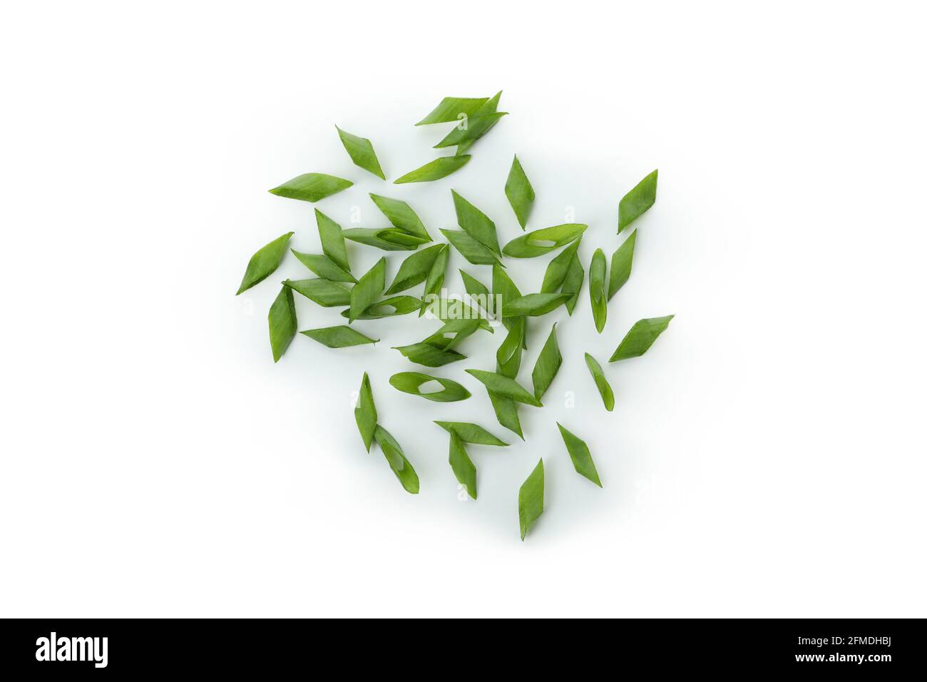Chopped green onion isolated on white background Stock Photo - Alamy