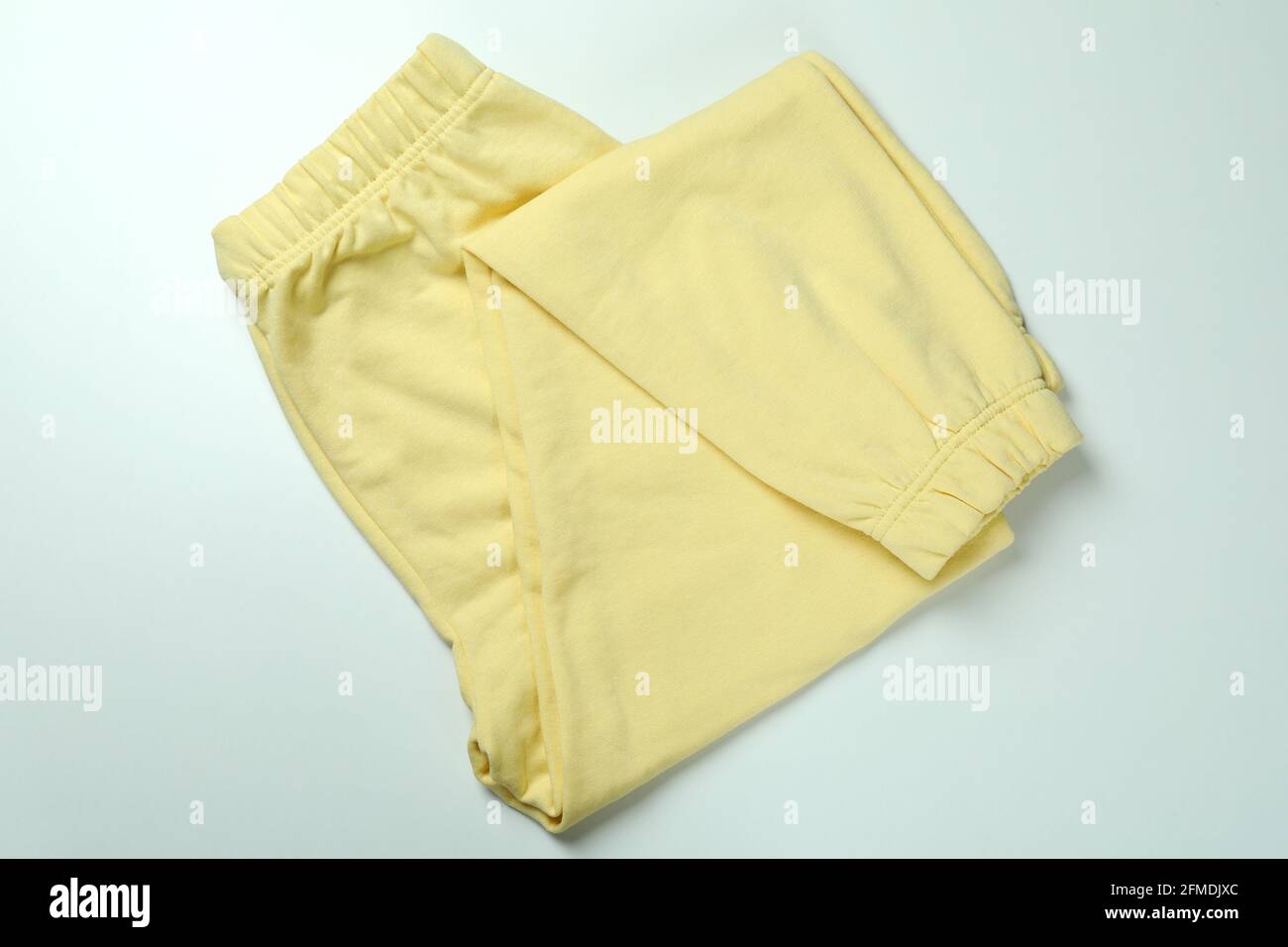 Yellow Cotton Sweatpants, Bright Yellow Sweatpants for Women Men