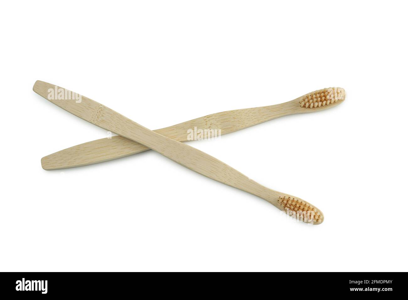 Eco friendly toothbrushes isolated on white background Stock Photo - Alamy