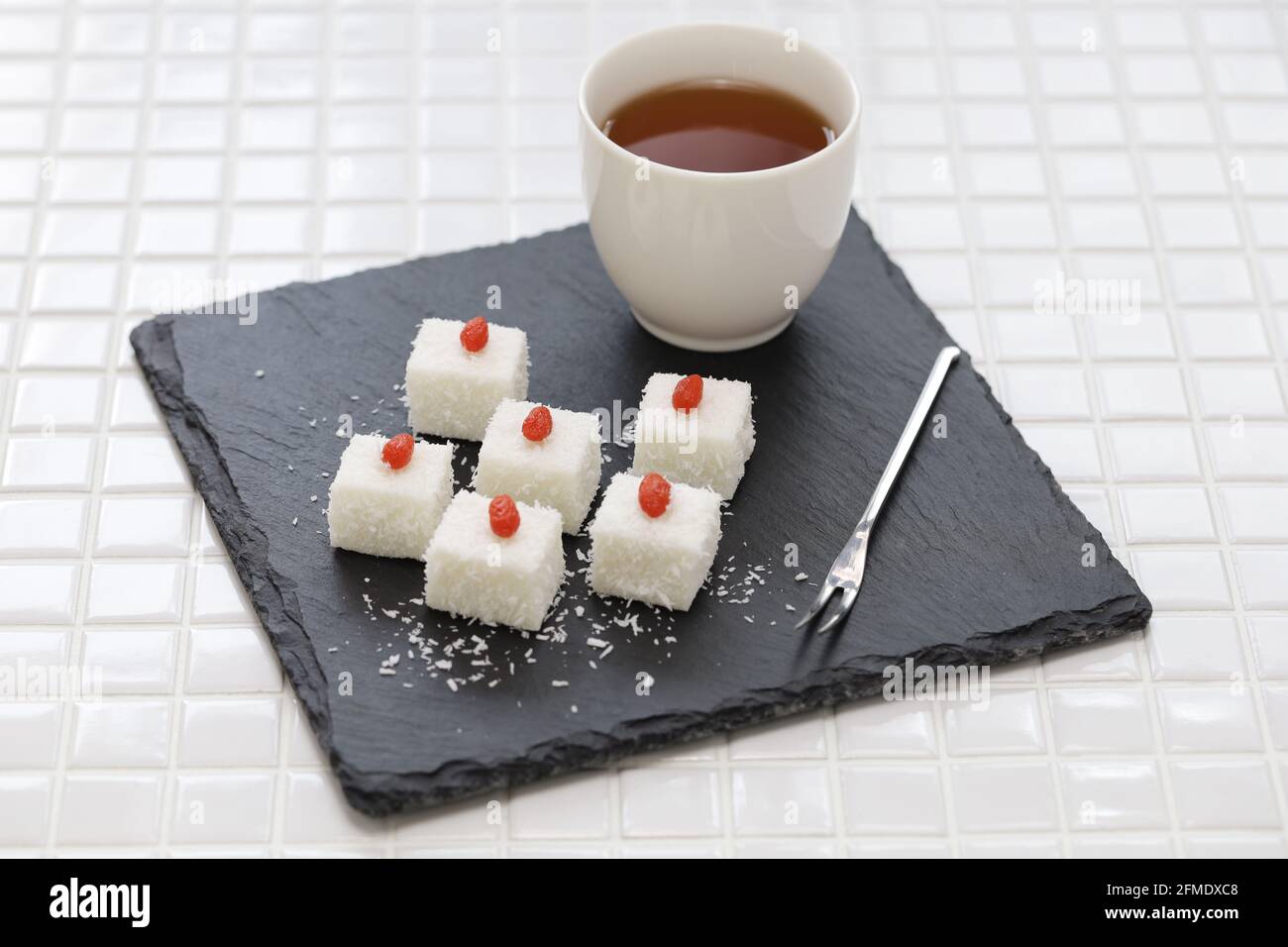 homemade coconut milk pudding, chinese dim sum dessert Stock Photo Alamy