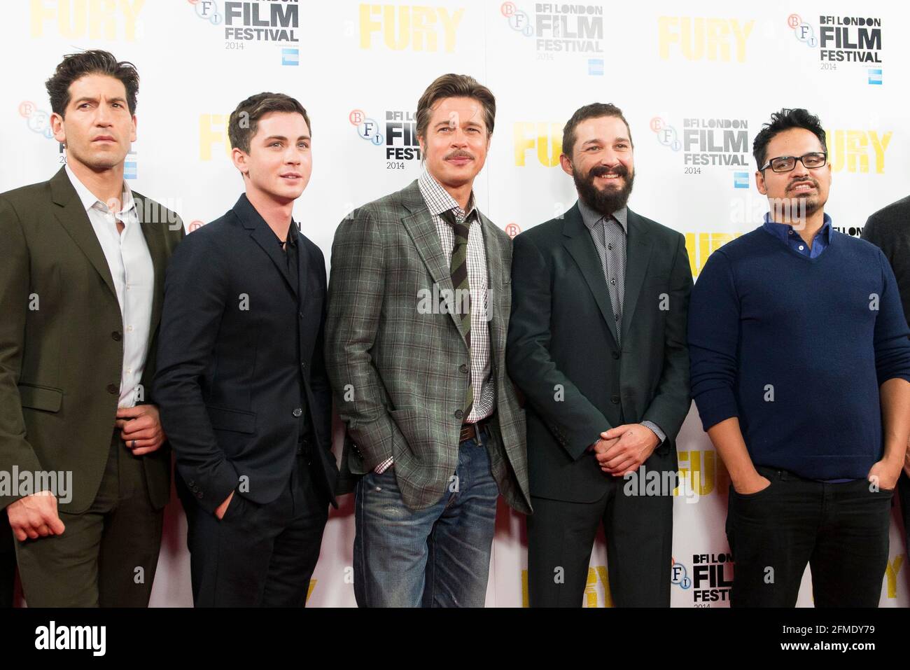 Jon Bernthal, Logan Lerman, Brad Pitt, Shial LaBeouf and Michael Pena