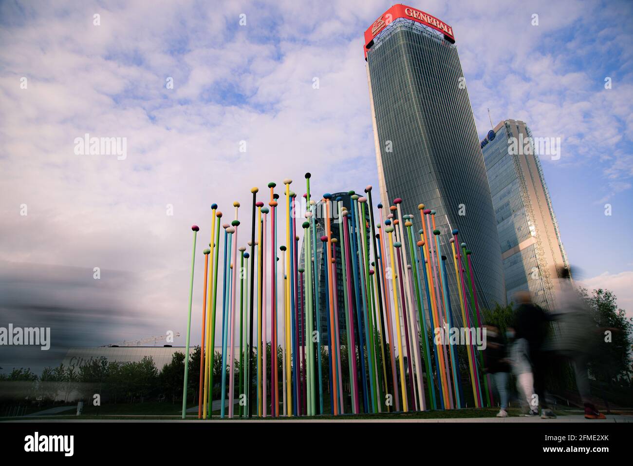 MILANO CITY LIFE  Where are the three towers of milan Stock Photo