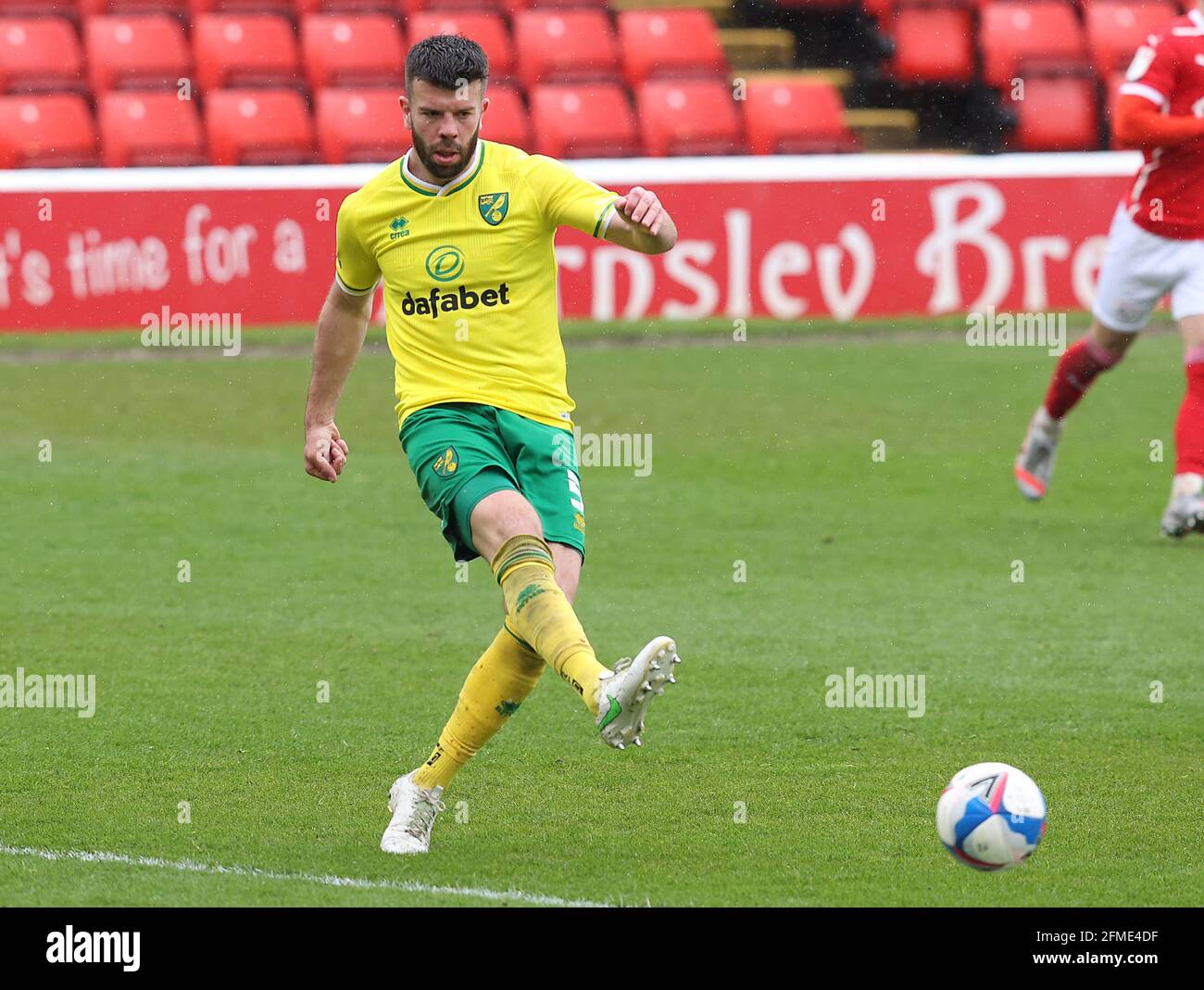 Barnsley, England, 8th May 2021. Grant Hanley of Norwich City during the Sky Bet Championship match at Oakwell, Barnsley. Picture credit should read: John Clifton / Sportimage Stock Photo
