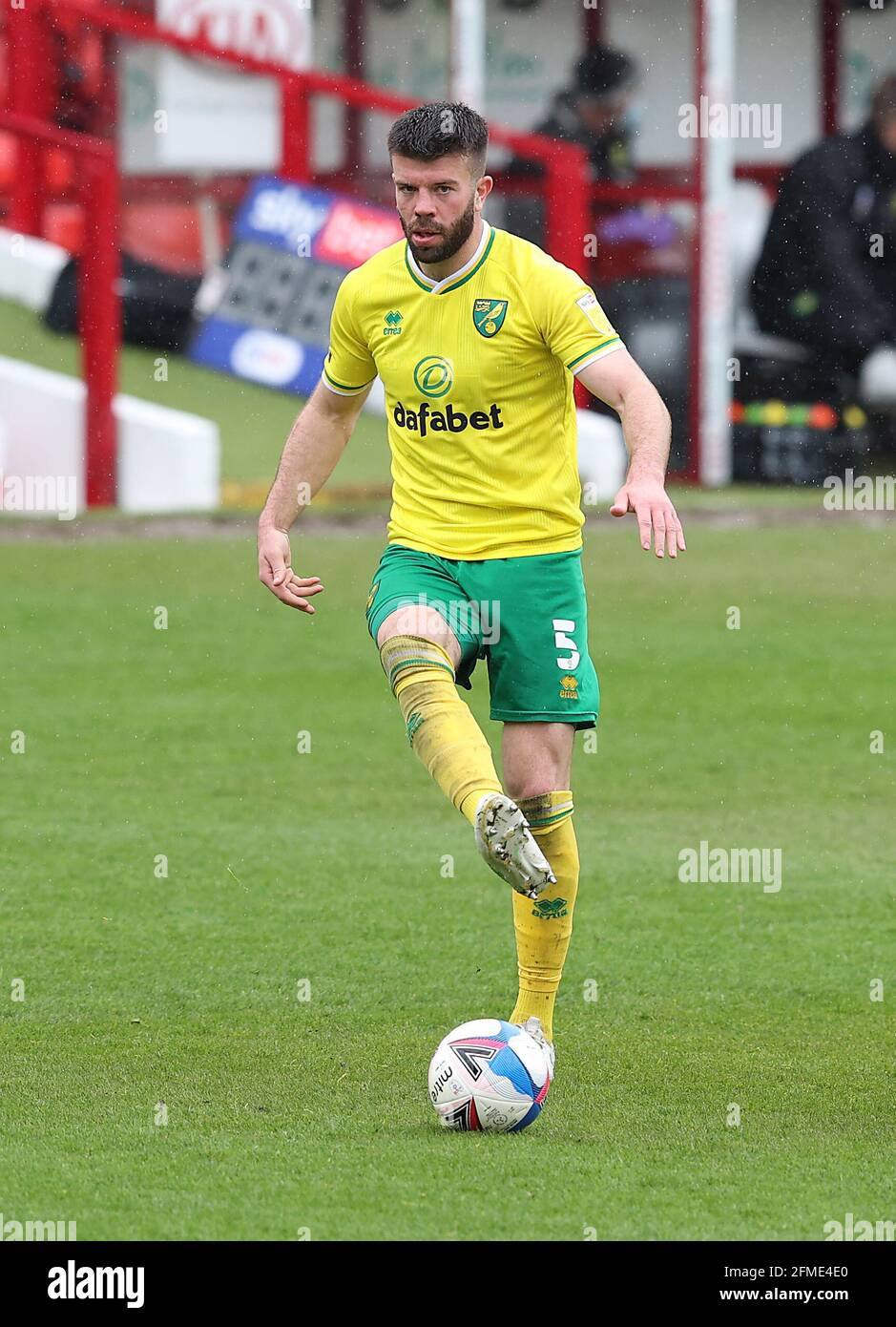 Barnsley, England, 8th May 2021. Grant Hanley of Norwich City  during the Sky Bet Championship match at Oakwell, Barnsley. Picture credit should read: John Clifton / Sportimage Stock Photo