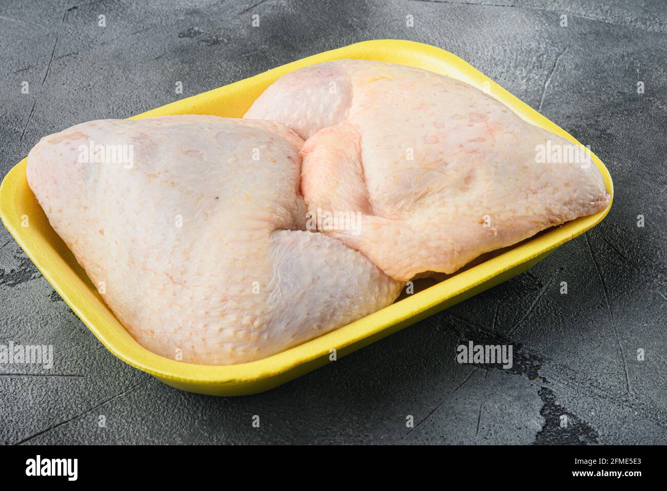 Chicken meat package set, in Foam Tray Pack, on gray stone background Stock  Photo - Alamy