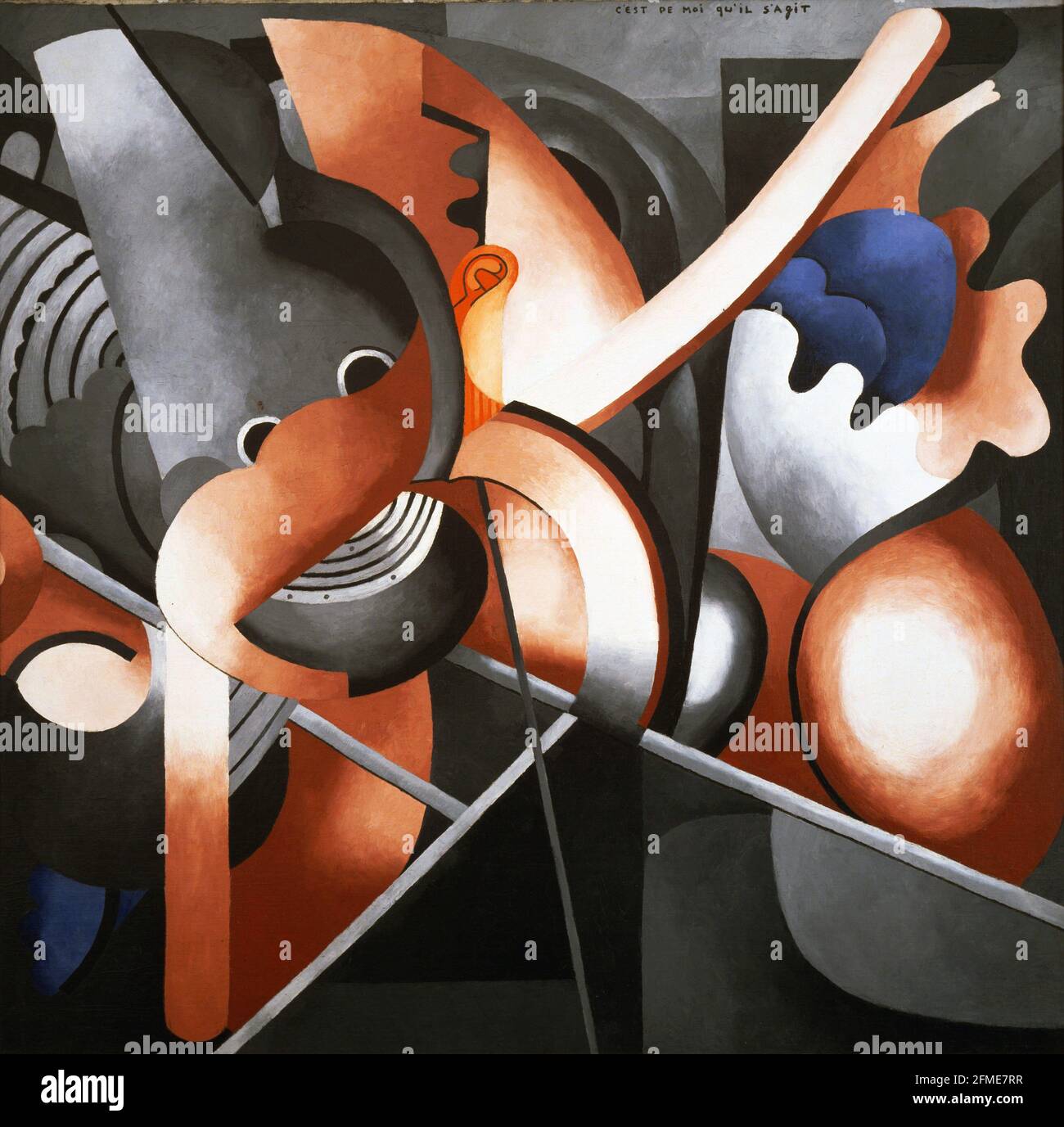 Francis Picabia. (French, 1879-1953). This Has to Do with Me. c. June-July 1914. Oil on canvas. Stock Photo