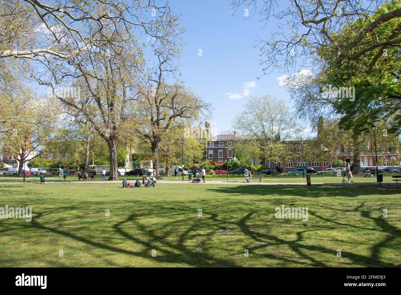 Parsons green park garden trees lawns spring parsons green londo hires