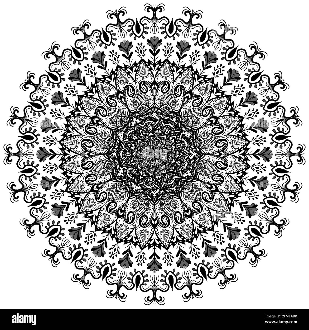 Kolam design Black and White Stock Photos & Images - Alamy
