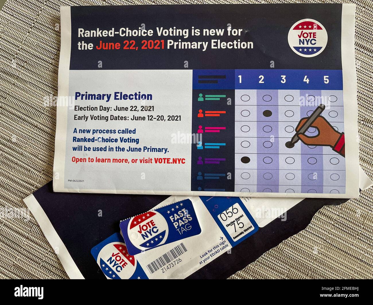Information on Early Voting, Primary and General Elections, NYC, USA