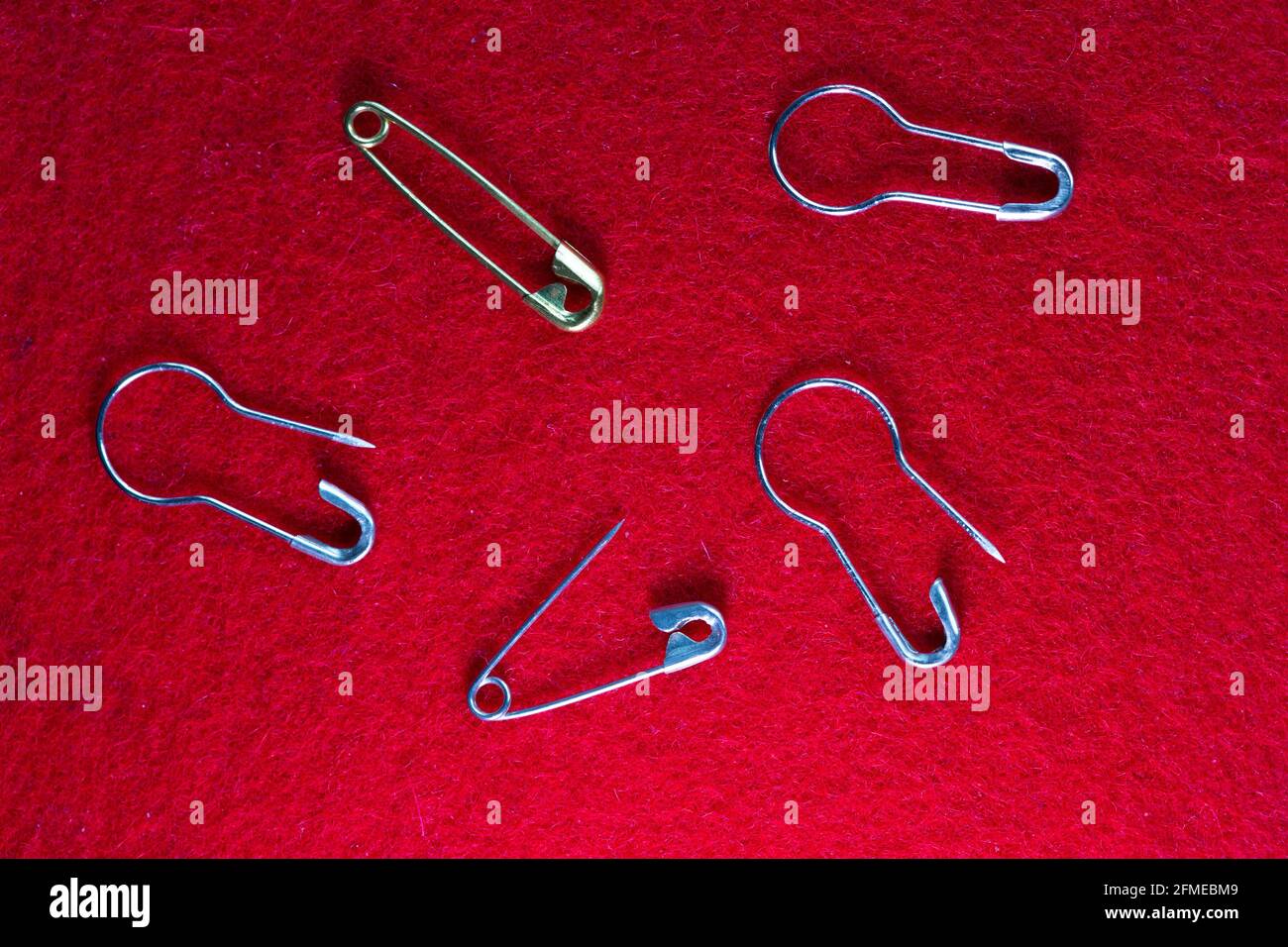 Group of safety pins Stock Photo Alamy
