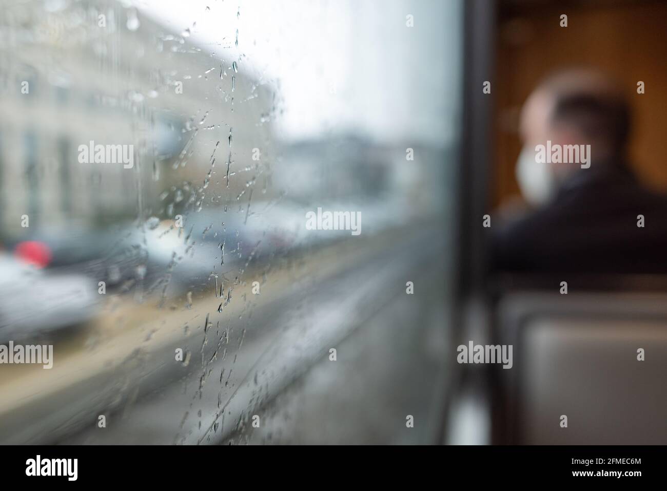 water bottle at a train window Stock Photo - Alamy